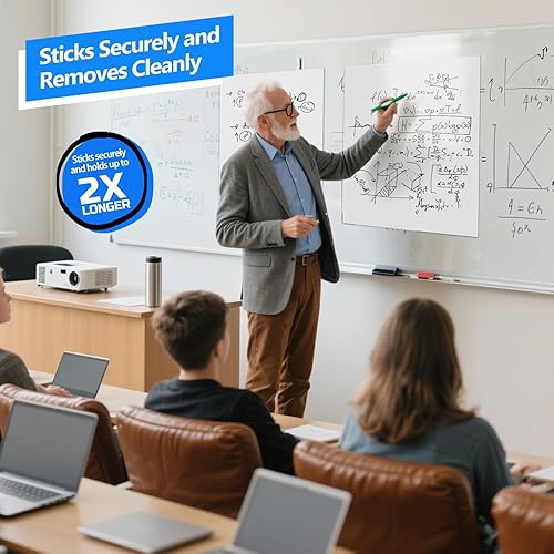 Miniatura 2 de Nortix Papel de cartulina, almohadillas adhesivas de caballete, papel de gráfico para profesores, súper adhesivo y resistente a las manchas, papel