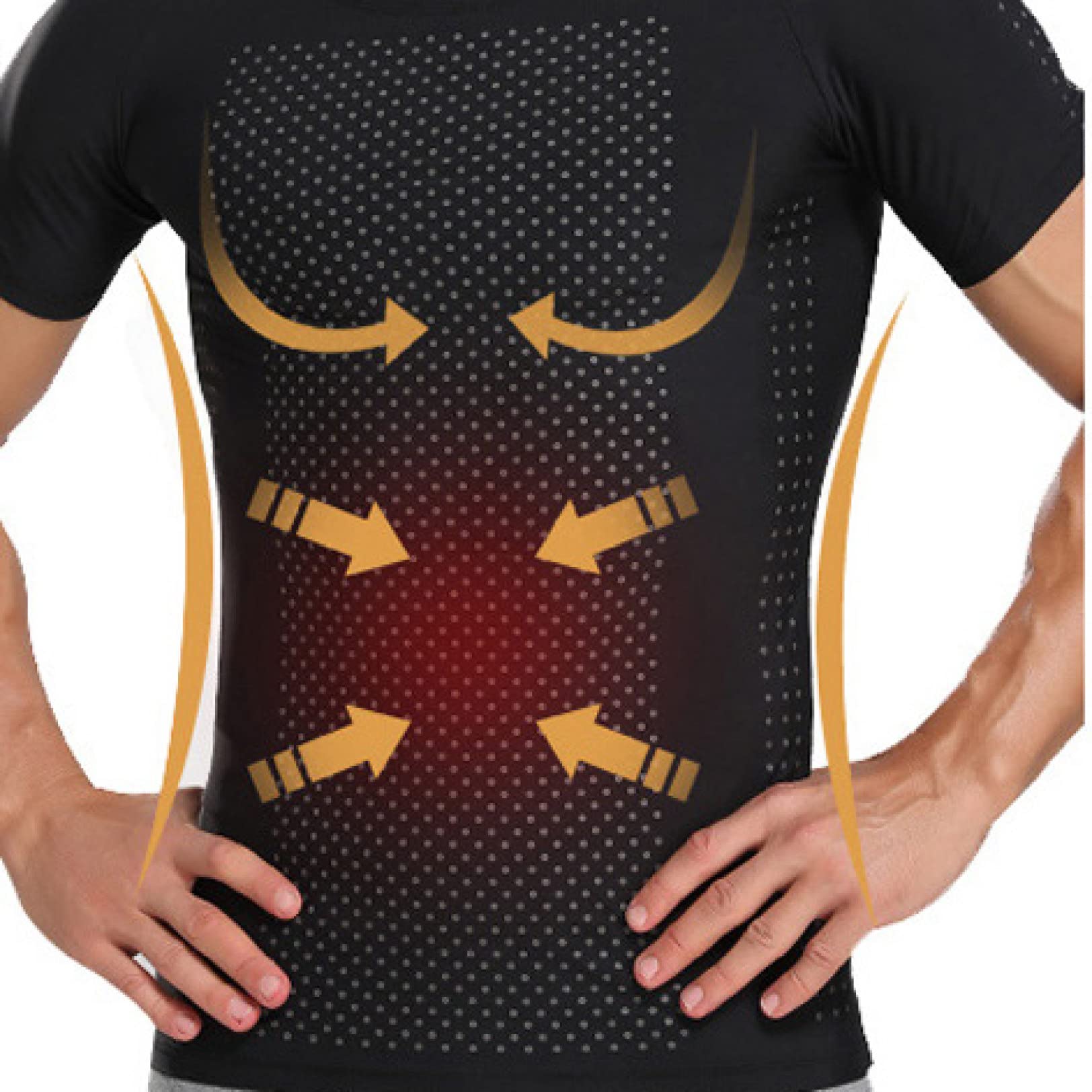 koszule kompresyjne fitness dla mężczyzn baselayer gym body shaper elastyczny pas wyszczuplający topy bielizna do treningu
