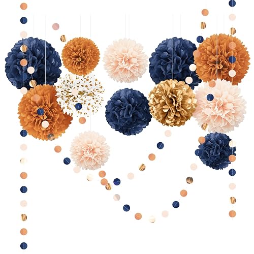 AOBKIAT Burnt Orange Fall Party Decorations for Thanksgiving & Halloween