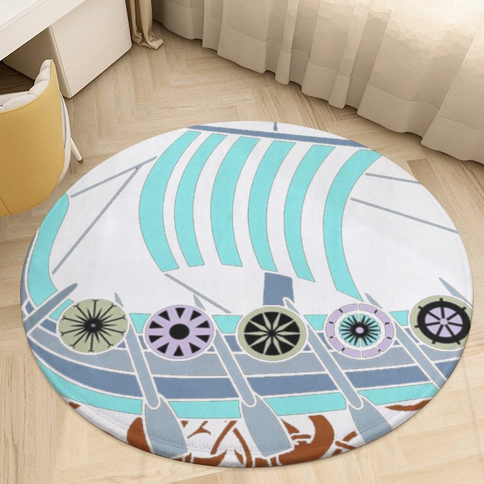 Tapis de décoration pour la maison viking lavable pour protéger le parquet