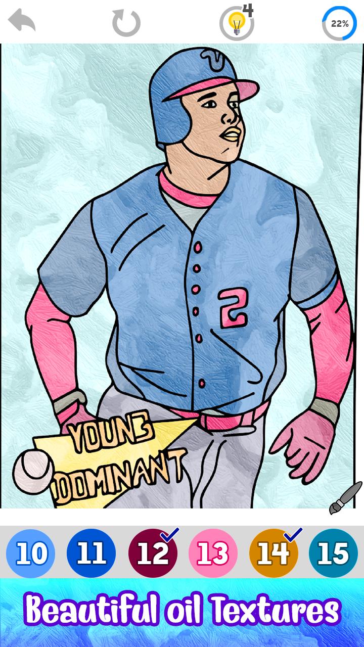 Baseball Paint by Number Sports Paint + Glitter + Crayon + Oil Paint