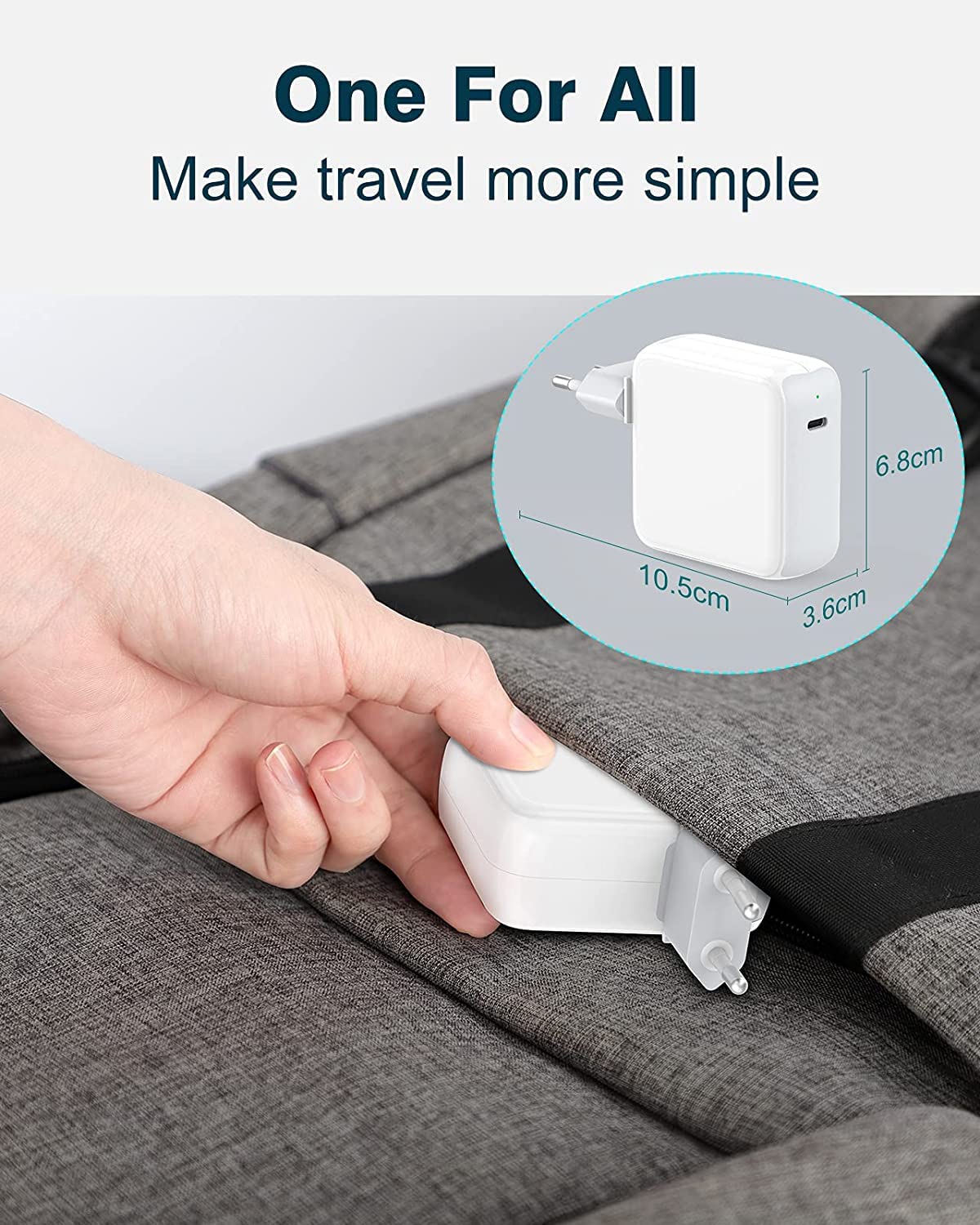 Chargeur USB C 70W Compatible MacBook Air Pro 13-16 Pouces M1 M2 M3 iPad 2020-2024
