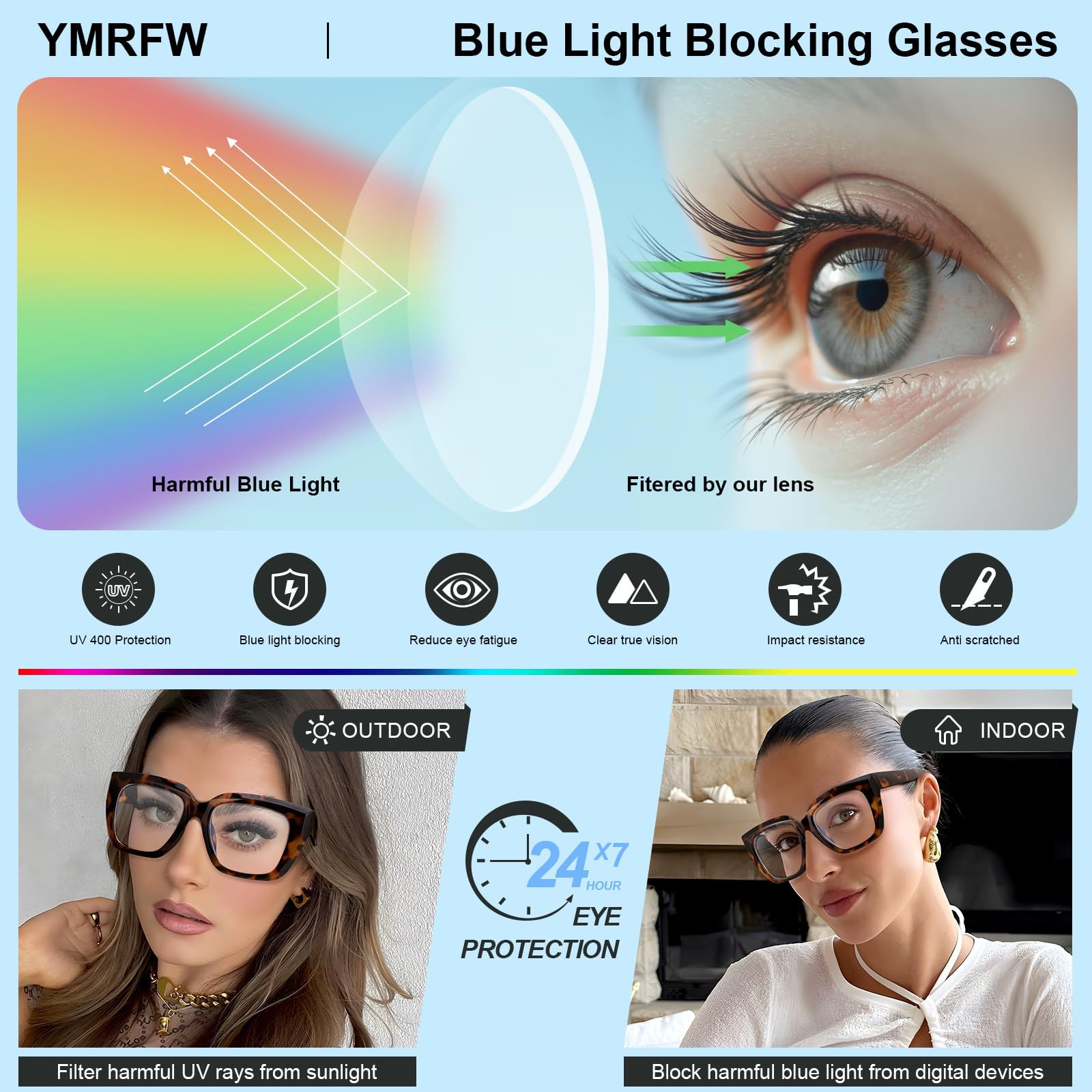 Quadratische Blaulicht-blockierende Brille für Damen und Herren, Retro-Brille, Computer-TV-Brille, Anti-Ermüdung