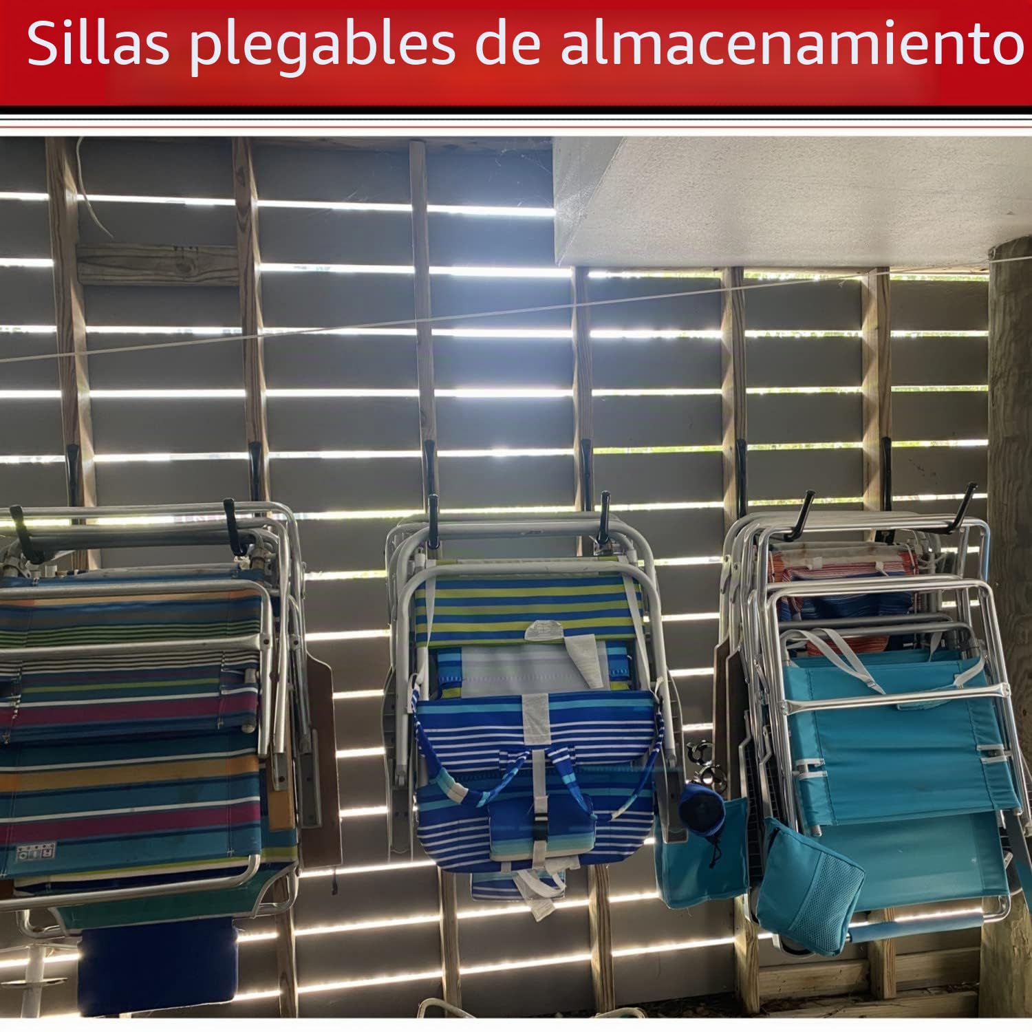Ganchos de almacenamiento de garaje grandes, 30 cm, organizador de almacenamiento de garaje resistente, percha colgante, cada carga máxima de 45 kg