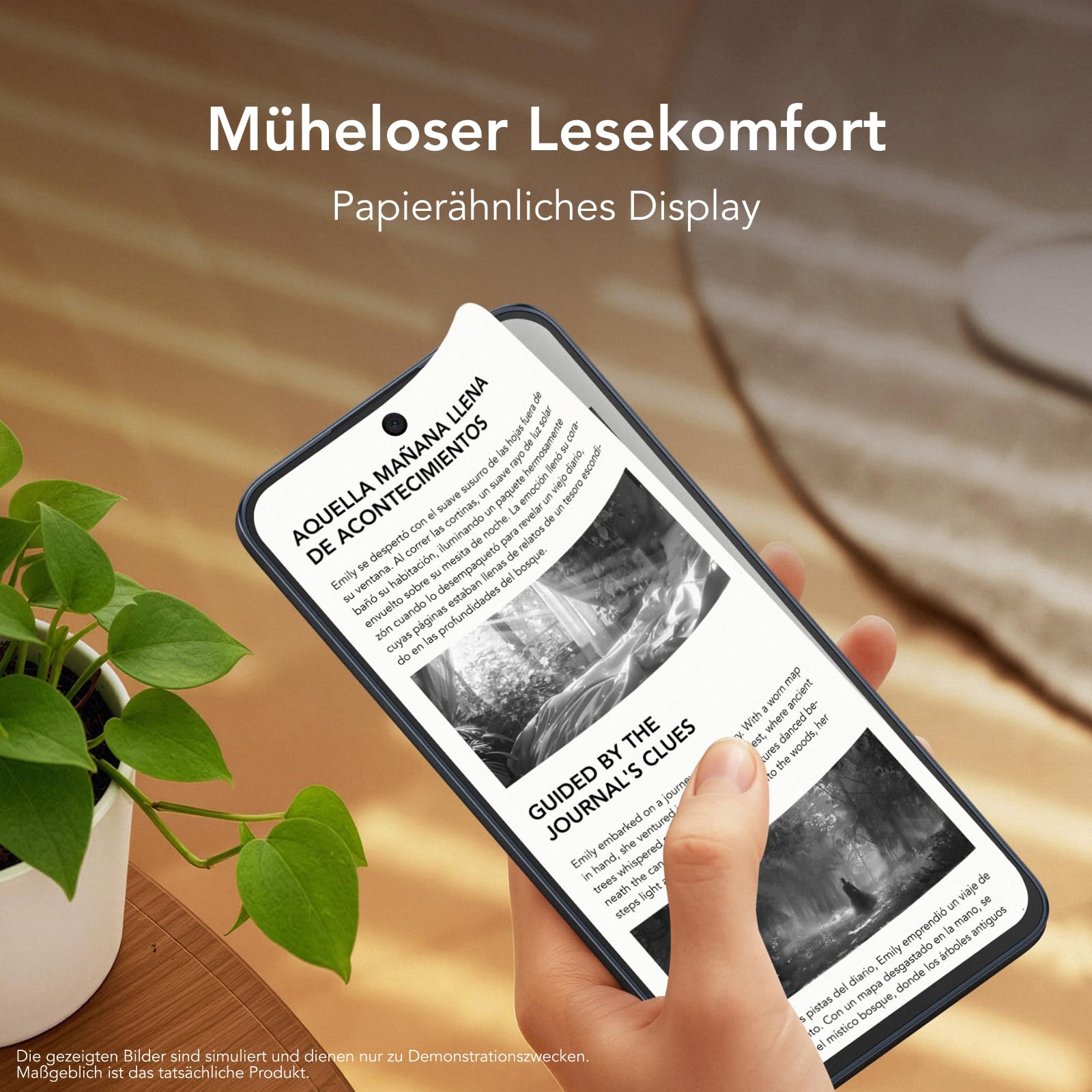 TCL NXTPAPER 70 Pro 5G Android Smartphone mit 6,9 Zoll Natürlichem Licht Display,NXTPAPER 4.0,120Hz FHD+,50MP 1.0um OIS Kamera, MuseFilm, 8GB RAM+512GB ROM, Bequemes Lesen, AI-Produktivität