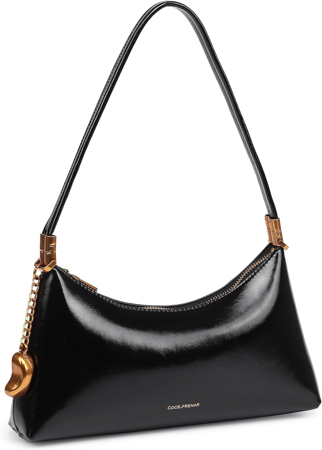 Advanced oil wax leather crescent bag, women's armpit bag, shoulder bag, crossbody bag, handbag, small wallet - Image 3