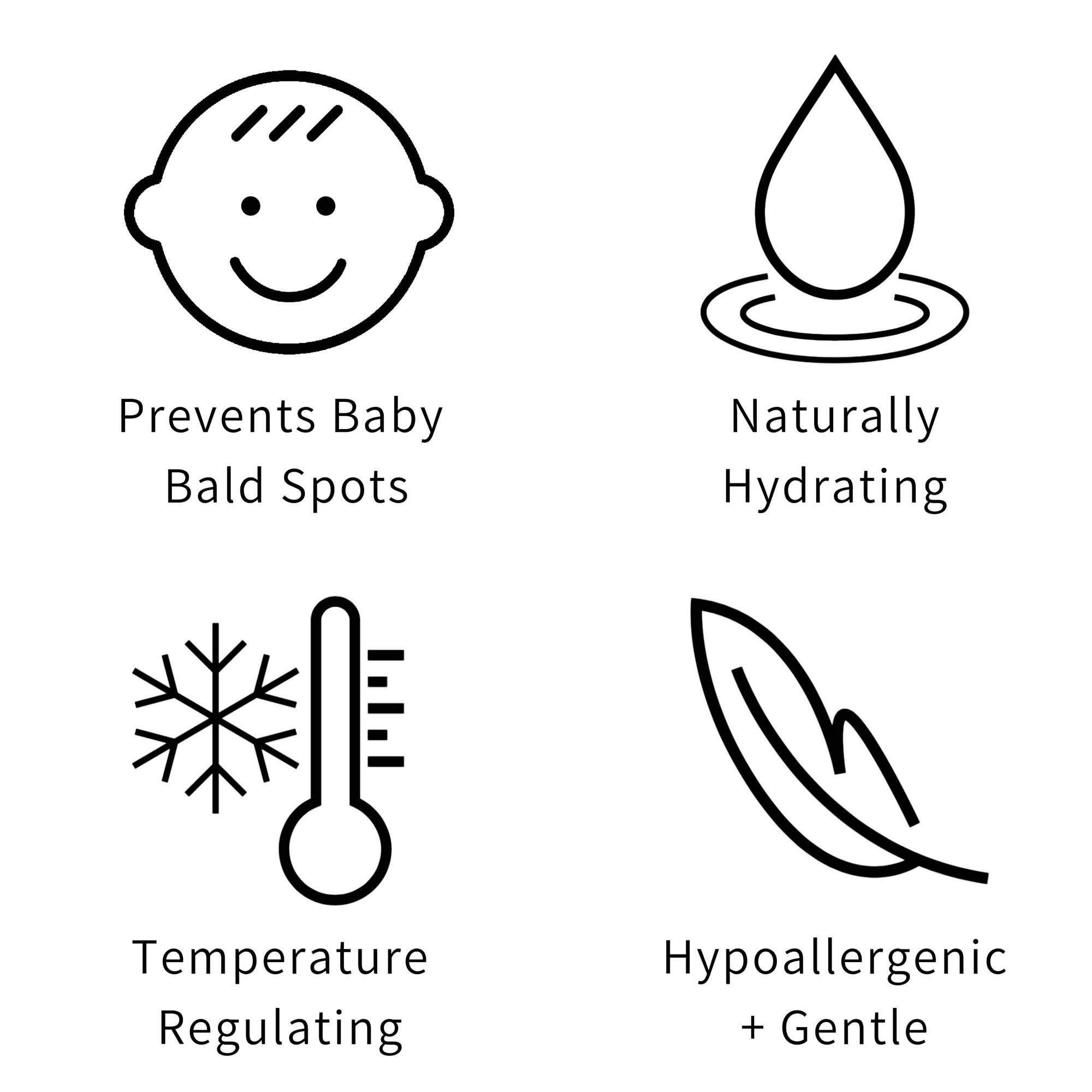 Funda de seda de morera para moisés, 25 momme | No más manchas de bebé calvo o pérdida de cabello recién nacido | Hipoalergénica y perfecta para pieles sensibles | flechas celeste