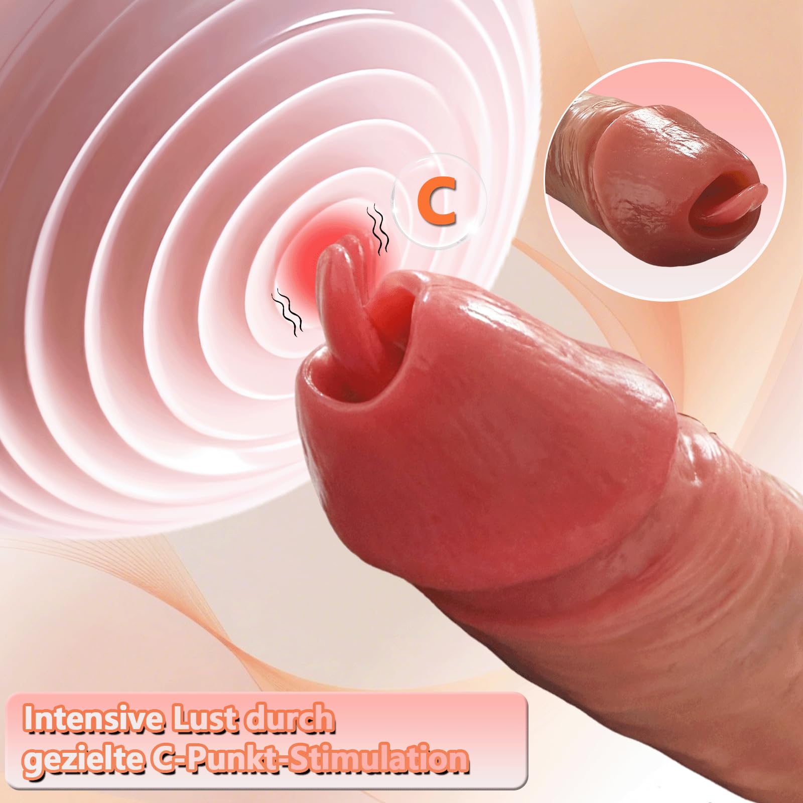 Guaina Pene Vibratore Sex Toy Guaina Fallica Prolunghe per il Pene Guaine e Prolunghe Allungamento Giochi Erotiici per Coppie 9 Modalità di Vibrazione Sessuali Masturbtore Uomini, Color Carne
