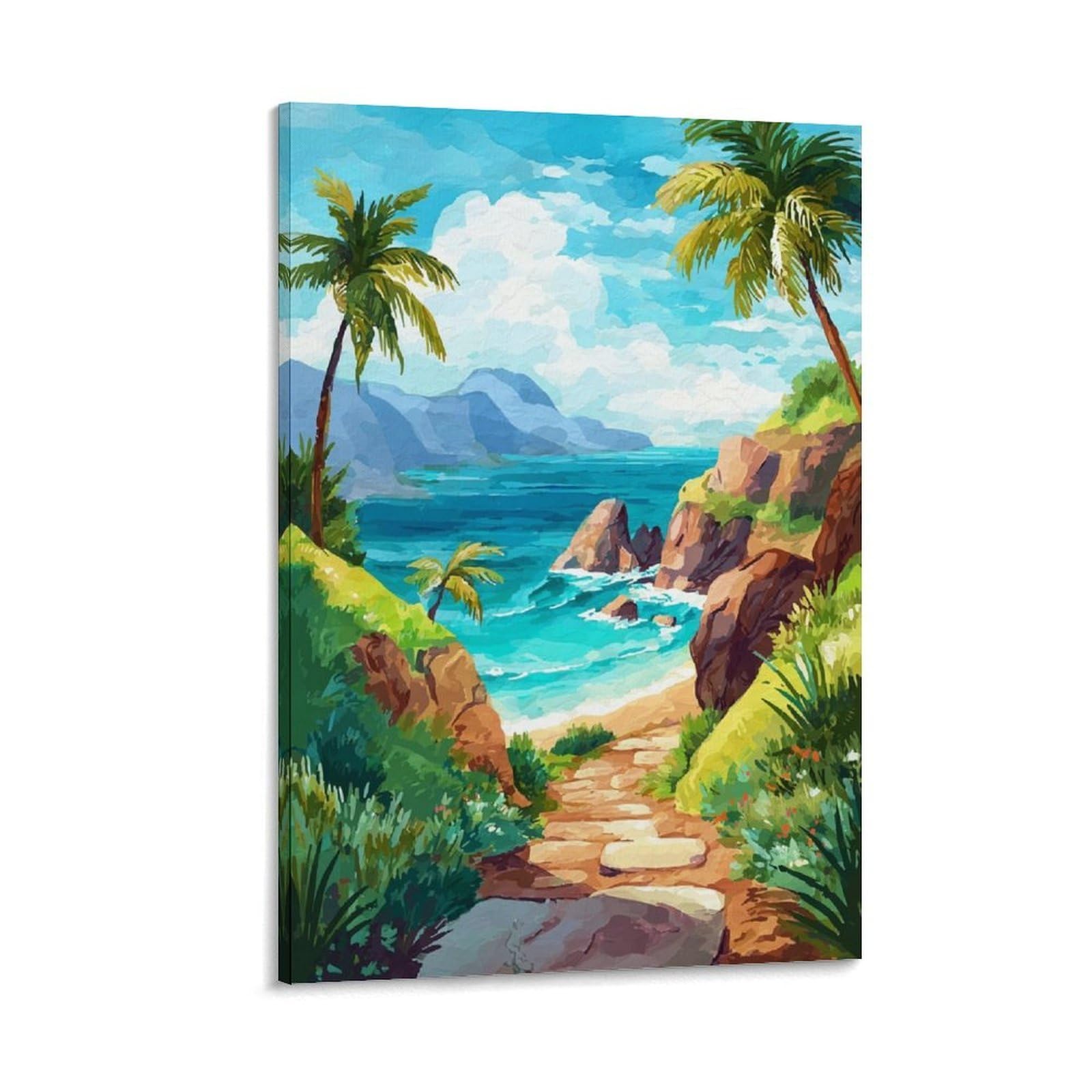 ZBBGGOZ Lanai Poster 24x36inch(60x90cm) Vintage Watercolor Canvas Art