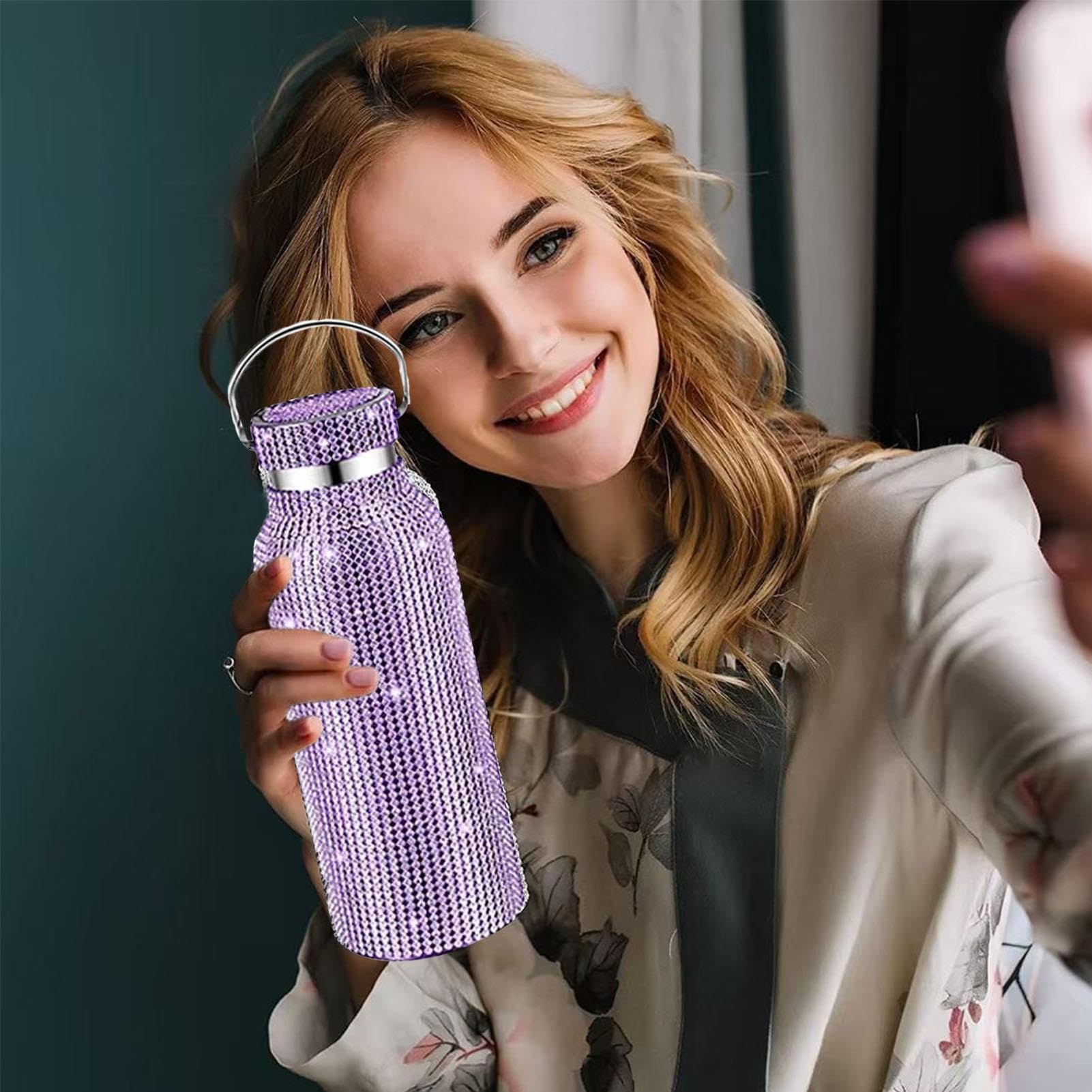 Amazon.co.jp: SAEYZ キラキラしたウォーターボトルのラインストーン