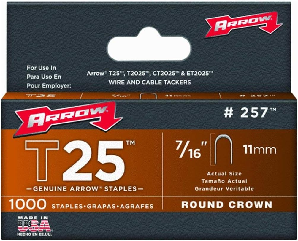 Arrow Fastener 257 7/16" T25 Staples (3)
