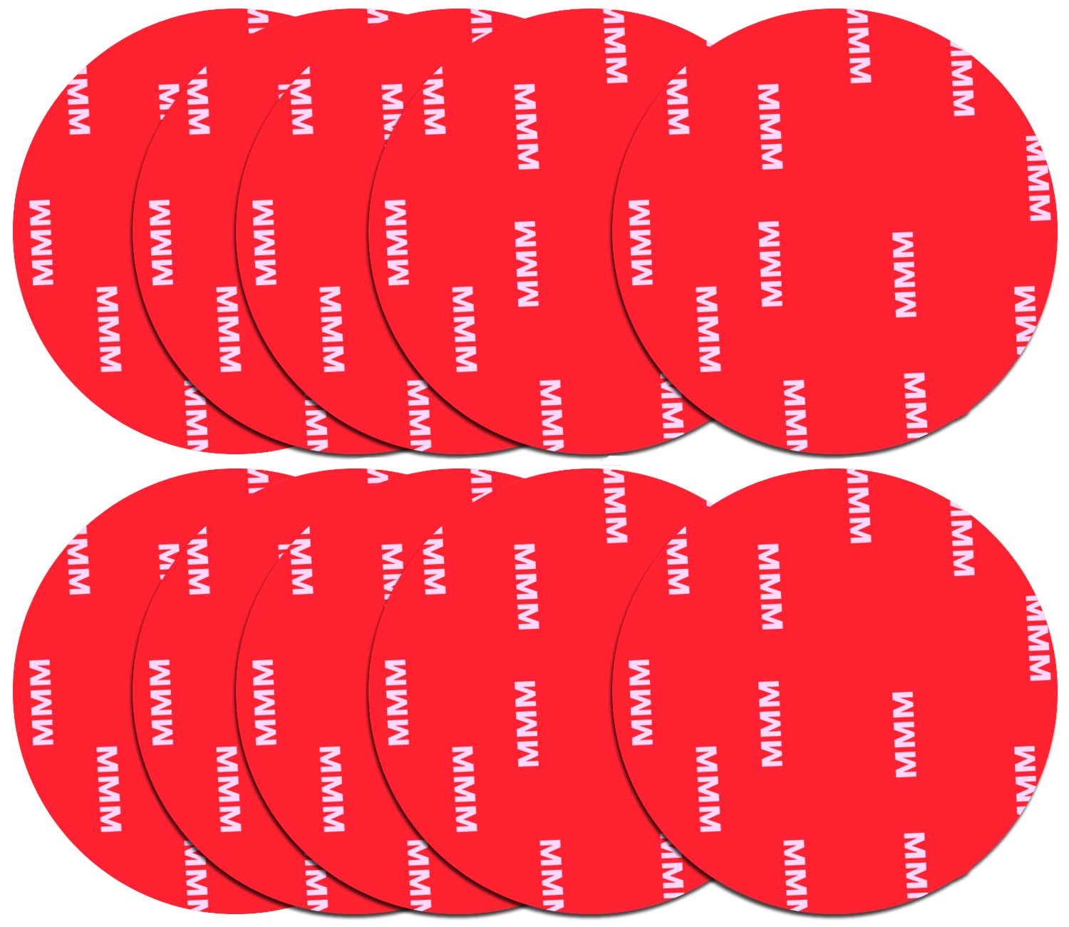 Photo 1 of 10 Pcs 3.15 Inch Heavy Duty Double Sided Adhesive Pads for Wall Hanging, 8cm Strong Foam Adhesive Mounting Tape Replacement Sticky Pads for Suction Cup Dashboard / Car Bracket, Tack & Removable, Round