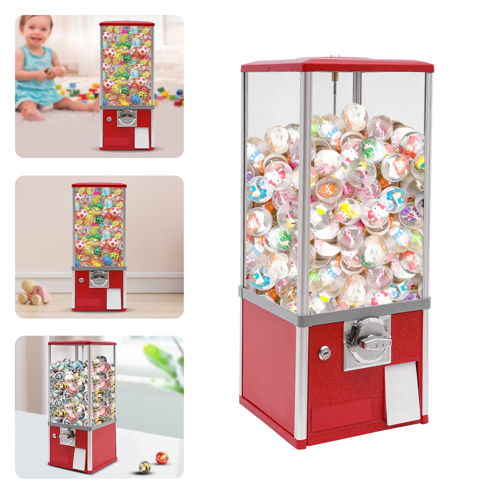 Vending Machine,Big Capsule Vending Machine Commercial Vending Machine, Candy Vending Machine Gumball Dispenser Machine for Retail Stores Game Halls (Style 5)