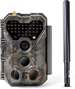 Meidase S970 4G LTE Wildlife Camera, 48MP 1296P, with Live Streaming, 30m Night Vision, 0.1s Motion Triggering, IP66, App Transmission, with 64GB SD Card, GPS asin的图片