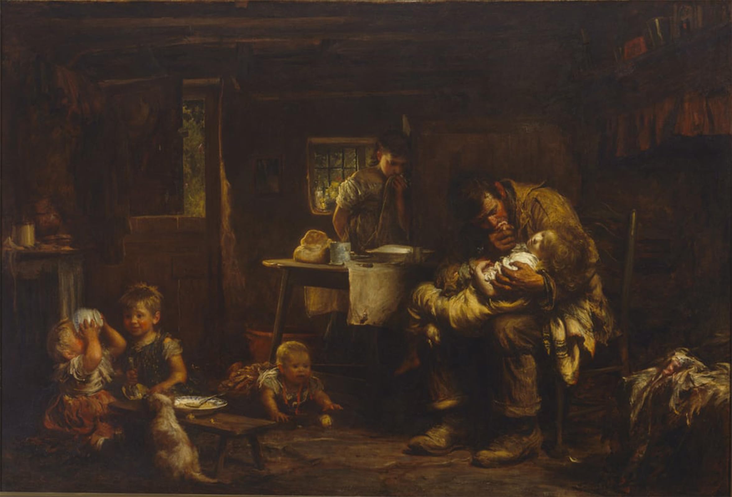 Pintura al óleo el viudo de Samuel Luke Fildes para decoraciones del hogar 5