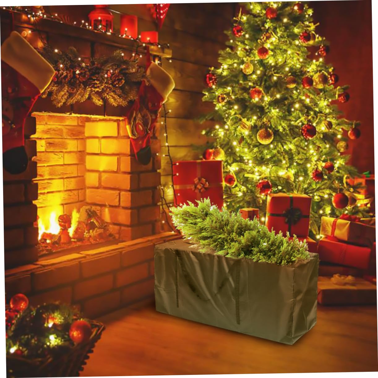 Vielseitige Weihnachtsbaum Aufbewahrungstasche Aus Oxford Stoff 210d Mit Edelstahl Reißverschluss Großes Fassungsvermögen Robust Und Staubdicht Tragetasche Für Künstliche Tannenbäume
