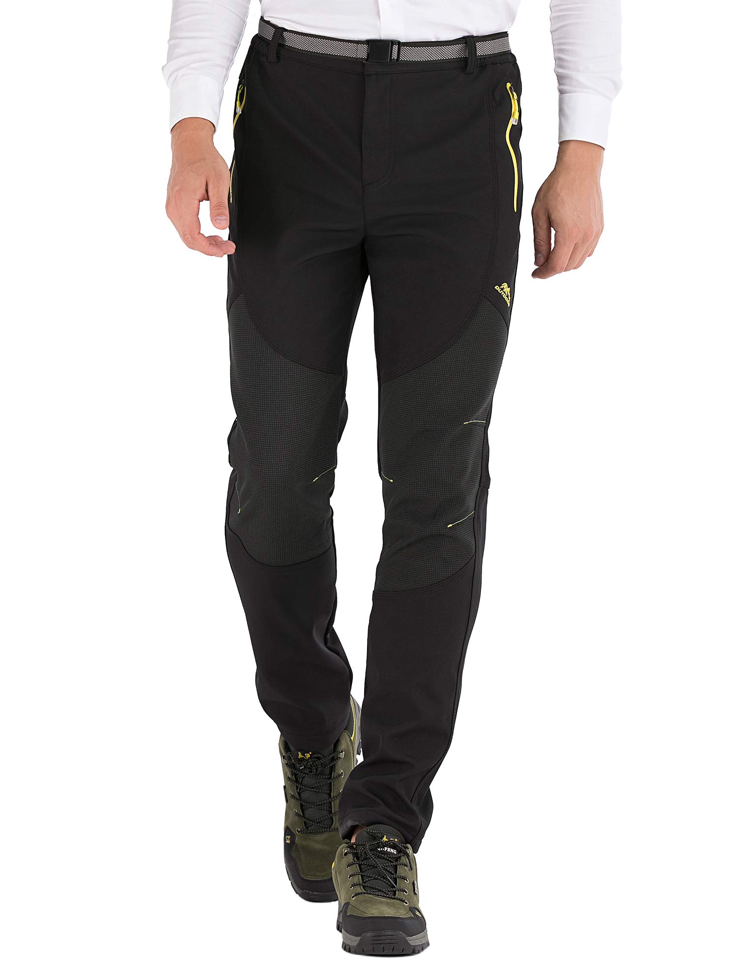 DAFENP Pantaloni Trekking Sci Uomo Invernali Pantaloni da Lavoro Termici Impermeabile Pantaloni Neve Softshell Montagna Escursionismo Caldo All'aperto