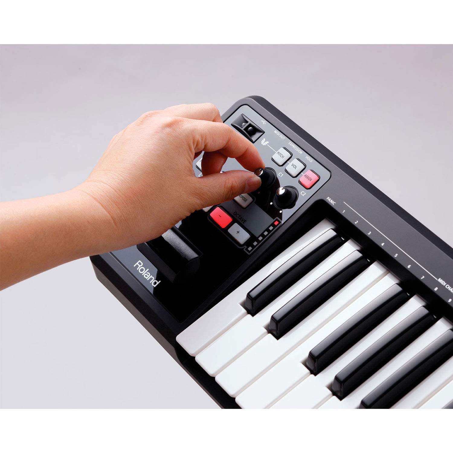 Roland A49 A-49 BK USB MIDI-Controller-Keyboard Schwarz + keepdrum MIDI-Kabel 2m