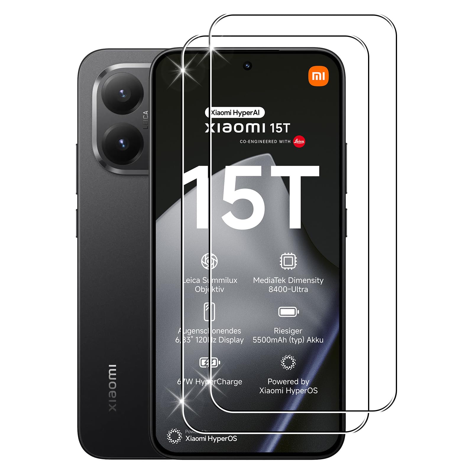Fitudoos für Xiaomi Redmi Note 15 pro 5G [2 Stück] Panzerglas Schutzfolie Kamera Panzerfolie [2 Stück], [9H Härte],[0.33mm] [Ultra-klar],[Anti-KratzenFrei und Öl],[No-Bubble