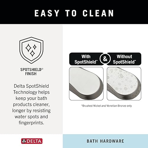 Miniatura 7 de Delta NIC35-DN Nicoli - Accesorio de baño con doble gancho para toallas en níquel cepillado