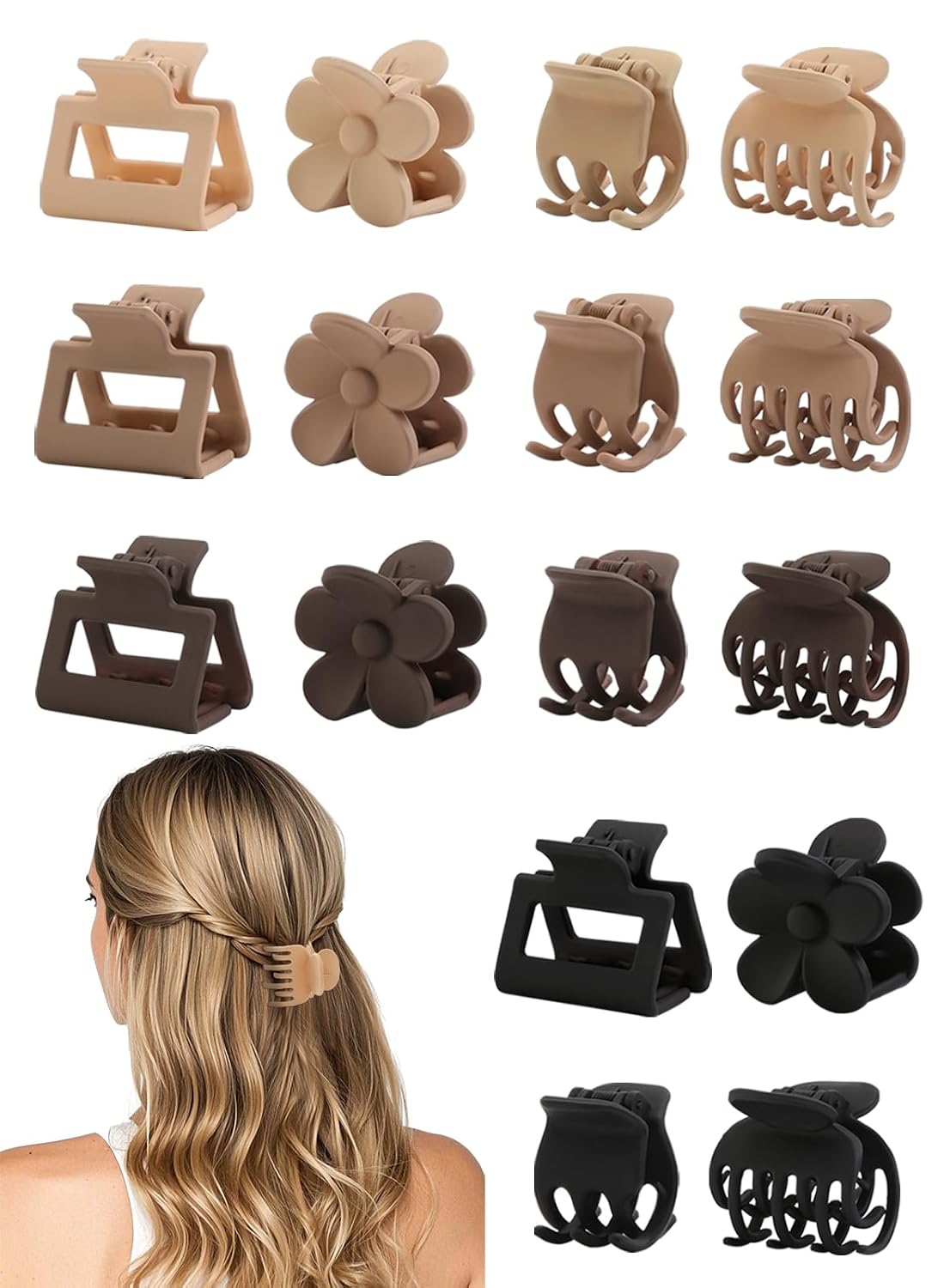 Durable Matte Claw Clips for Women & Girls | Strong Hold