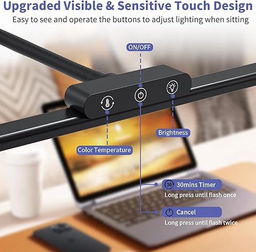Miniatura 2 de EppieBasic Lámpara de escritorio, luces de escritorio de arquitecto para oficina en casa, lámparas de escritorio LED para el cuidado de los ojos con