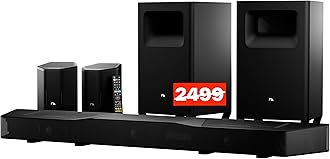 Shockwafe Wireless 11.2.6 Ch Soundbar System w Dolby Atmos/DTS:X, Upgraded Dual 10” Subs, Bipolar Surrounds, 6 Discrete Height Channels, 2300 Watts Max Output