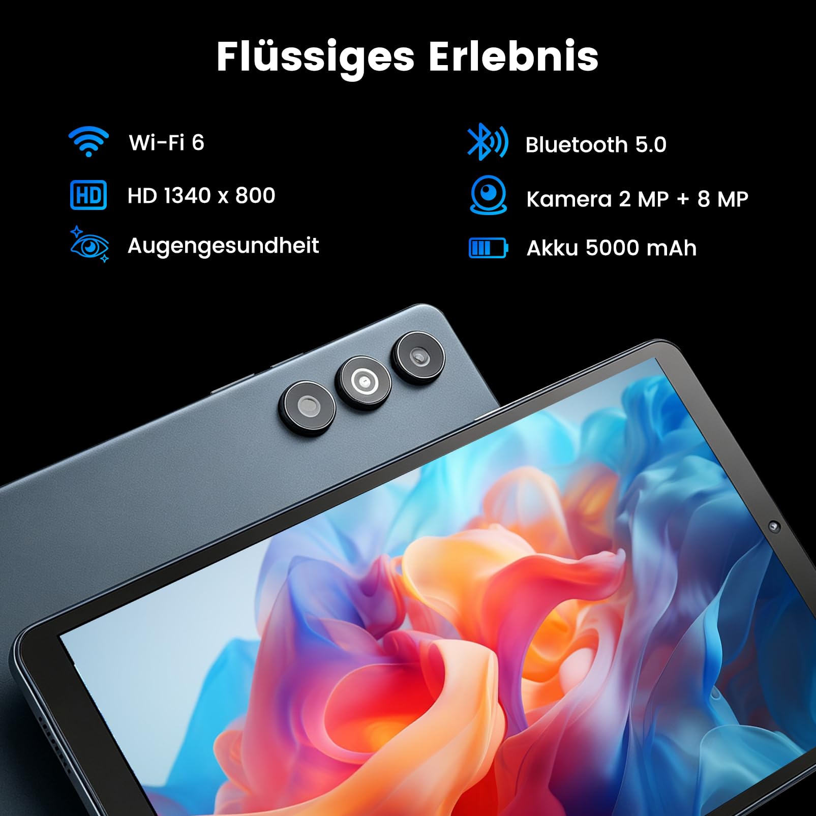 Azeyou F8 Mini Tablet 8,7 Zoll Android-Tablet 20 GB 64 GB GPS GMS 800 x 1340 IPS HD-Display | 20 GB RAM, IPS-HD-Display, Widevine L1, Wi-Fi 6, integriertes GPS