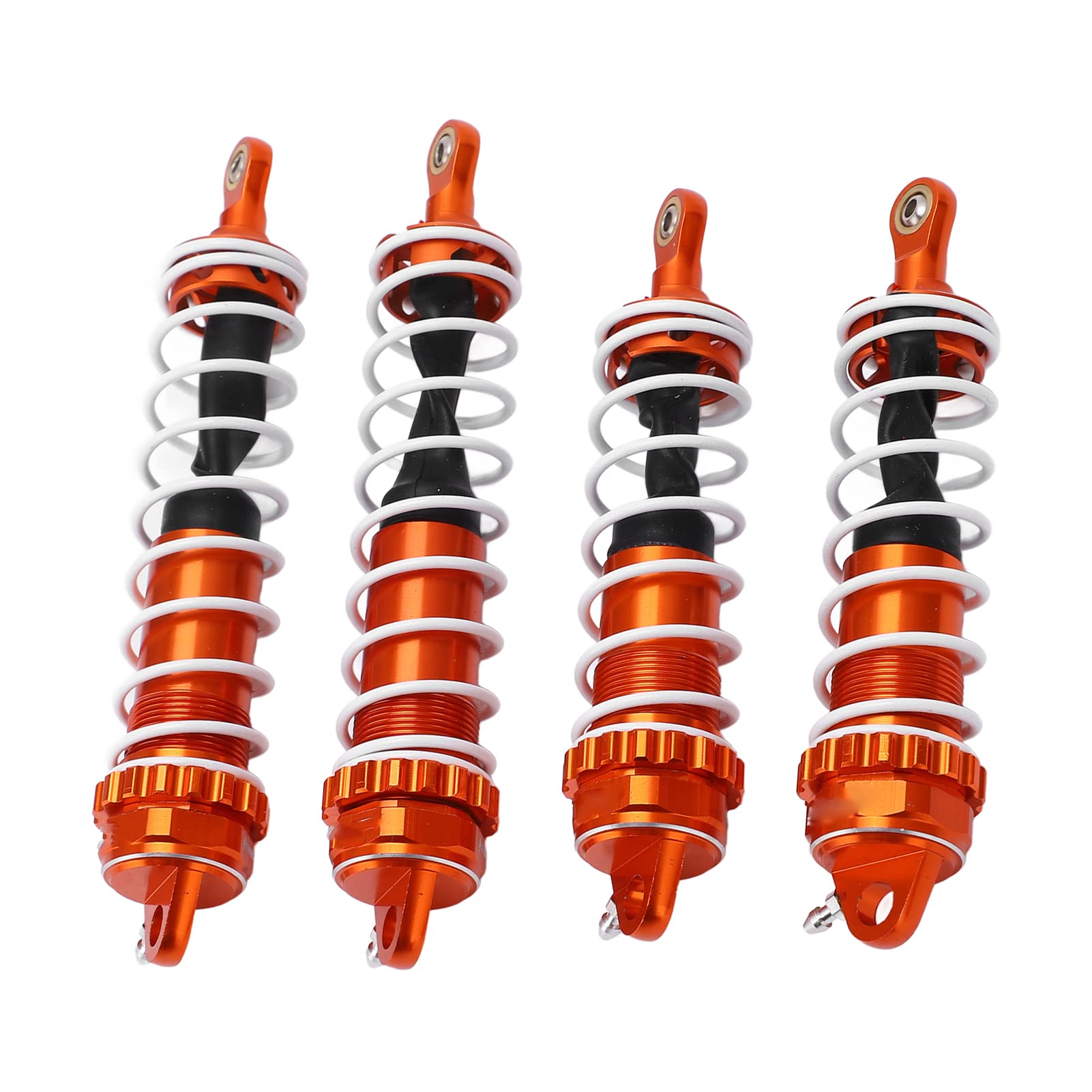Wymiana amortyzatorów RC Sprężyny amortyzatorów ze stopu aluminium Amortyzatory z wysoką elastyczną sprężyną do ZD Racing 1/7 DBX07 Pojazd terenowy 120 mm przód 140 mm tył Pakiet (Pomarańczowy)