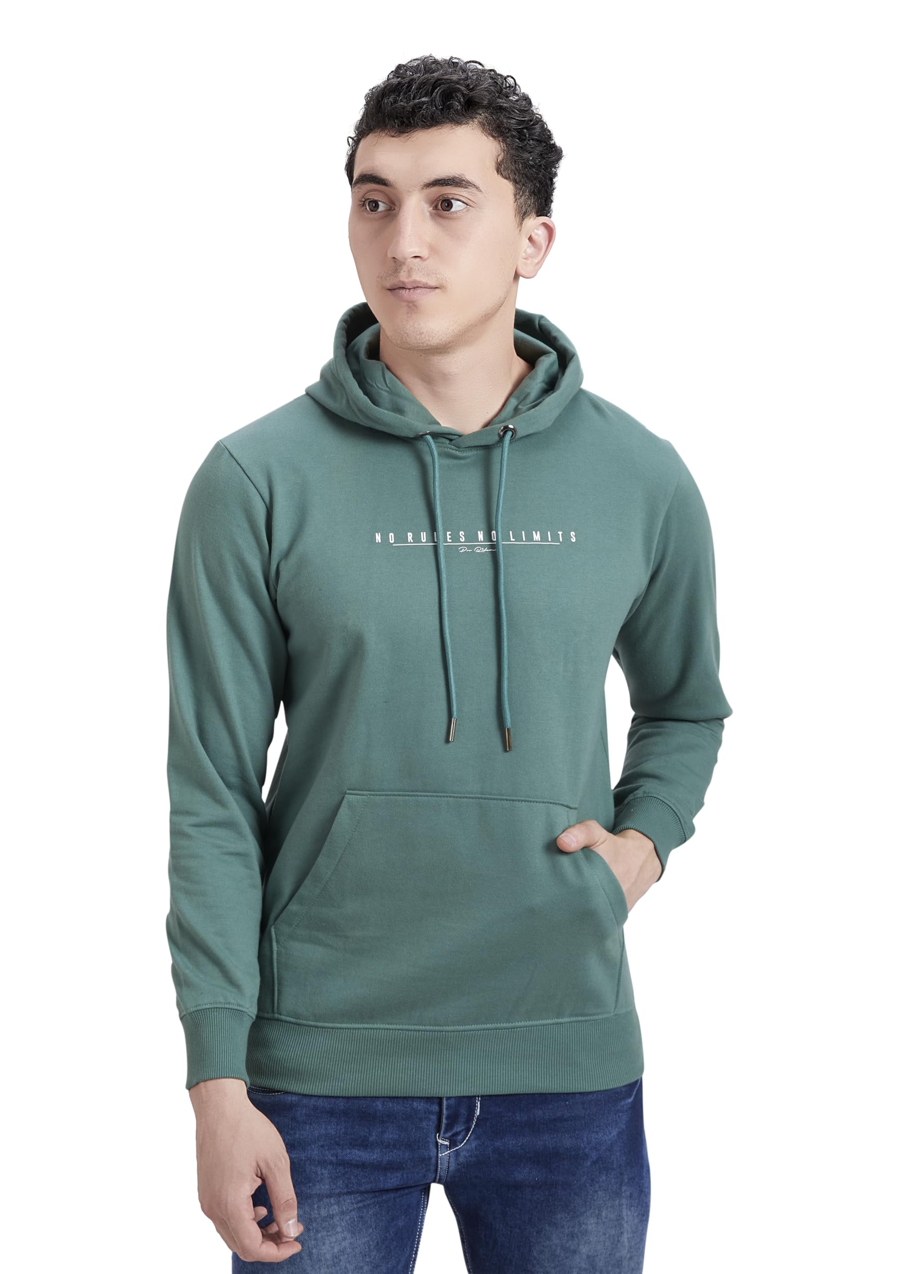 Men's Cotton Rich Winter Wear Classic Crew Neck/Hooded Sweatshirt (Slim Fit)-picture-13