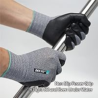 Vista 3 de DEX FIT Prime - Guantes de trabajo de nitrilo FN331 ajuste elástico cómodo 3D revestimiento de nitrilo de espuma duradera agarre potente compatible