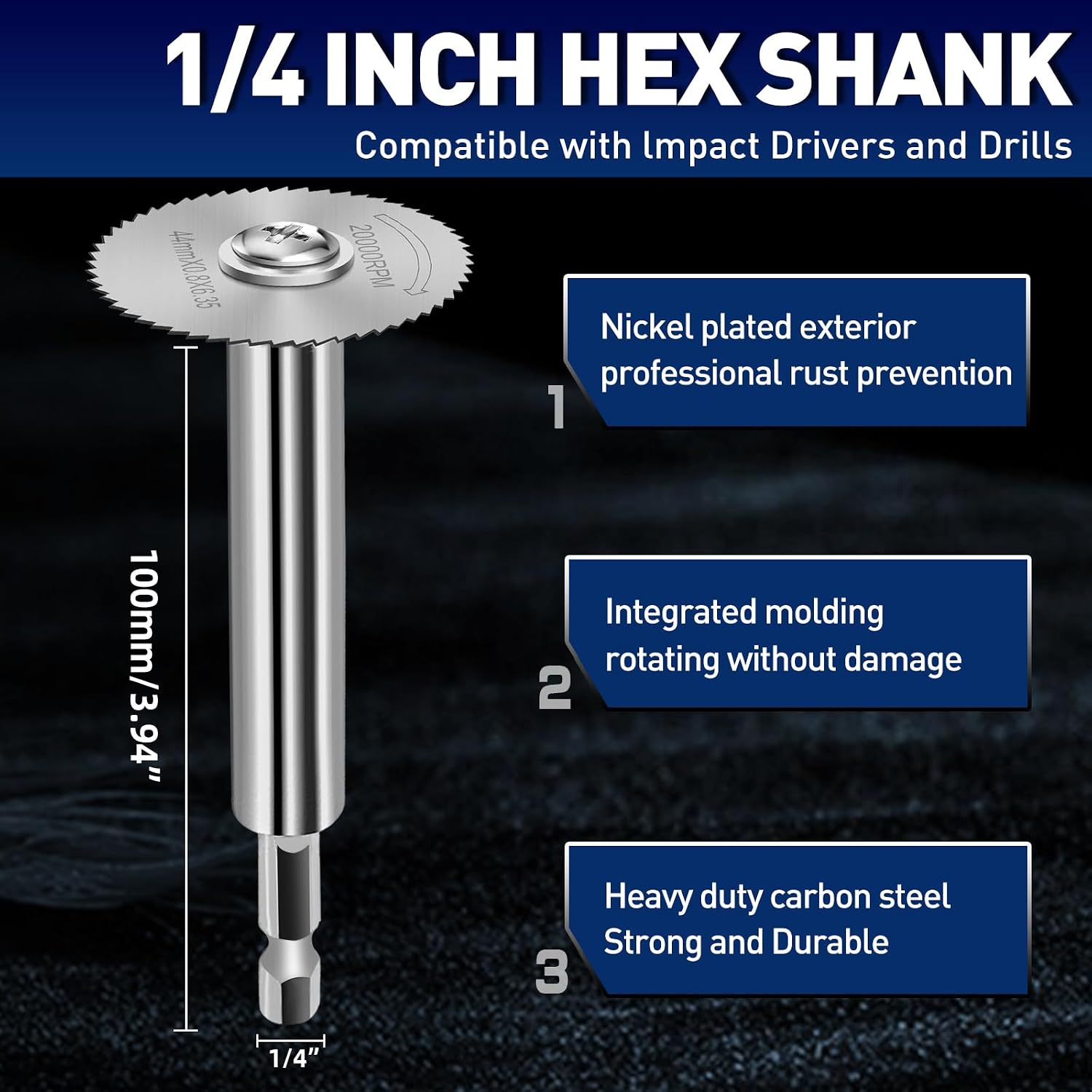 shengbenhao Inside Pipe Cutter for PVC Pipe | Impact Connect Inside PVC Pipe Cutter, 6Pcs HSS Saw Blades with 2Pcs 1/4 Inch Hex Shank (Short Shank+Long Shank)