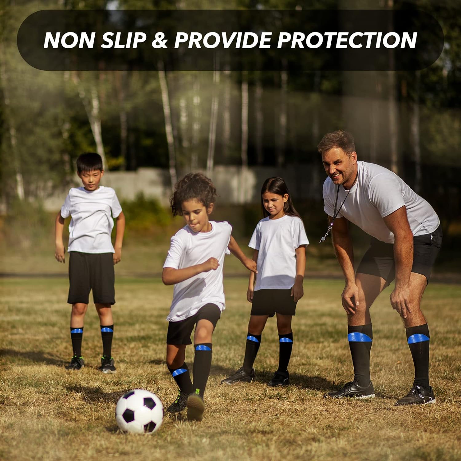 Futball lábszárvédő zokni csomag