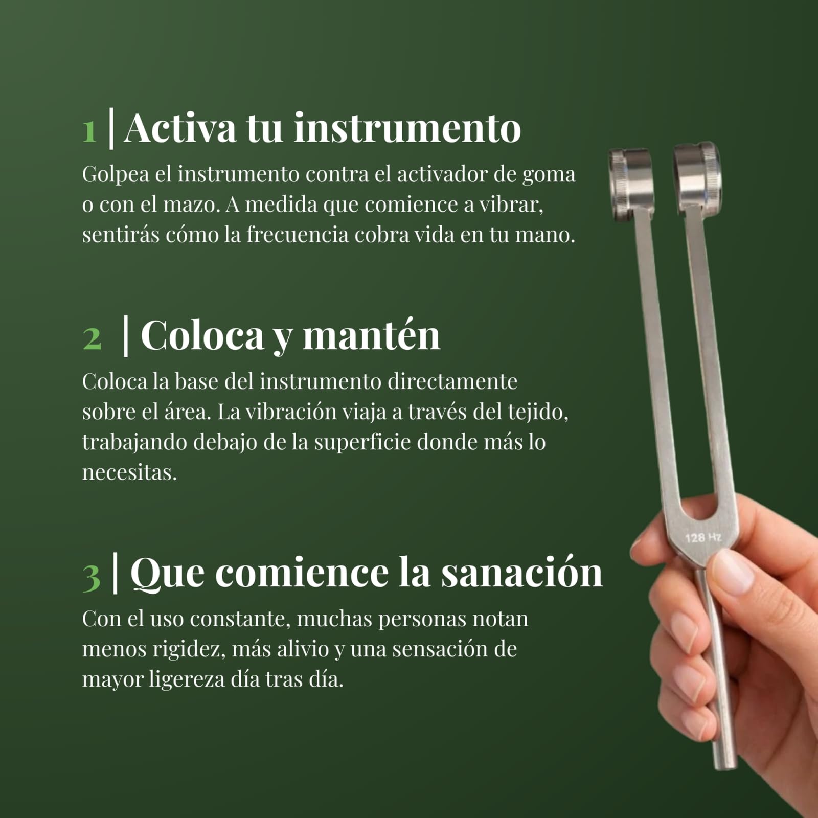 Lumyra Instrumento de Sanación 128 Hz,Diapasón de Aluminio 128Hz,Juego Completo con Martillo de Silicona,Bolsa de Almacenamiento y Llave Allen para Meditación y Terapia de Sonido