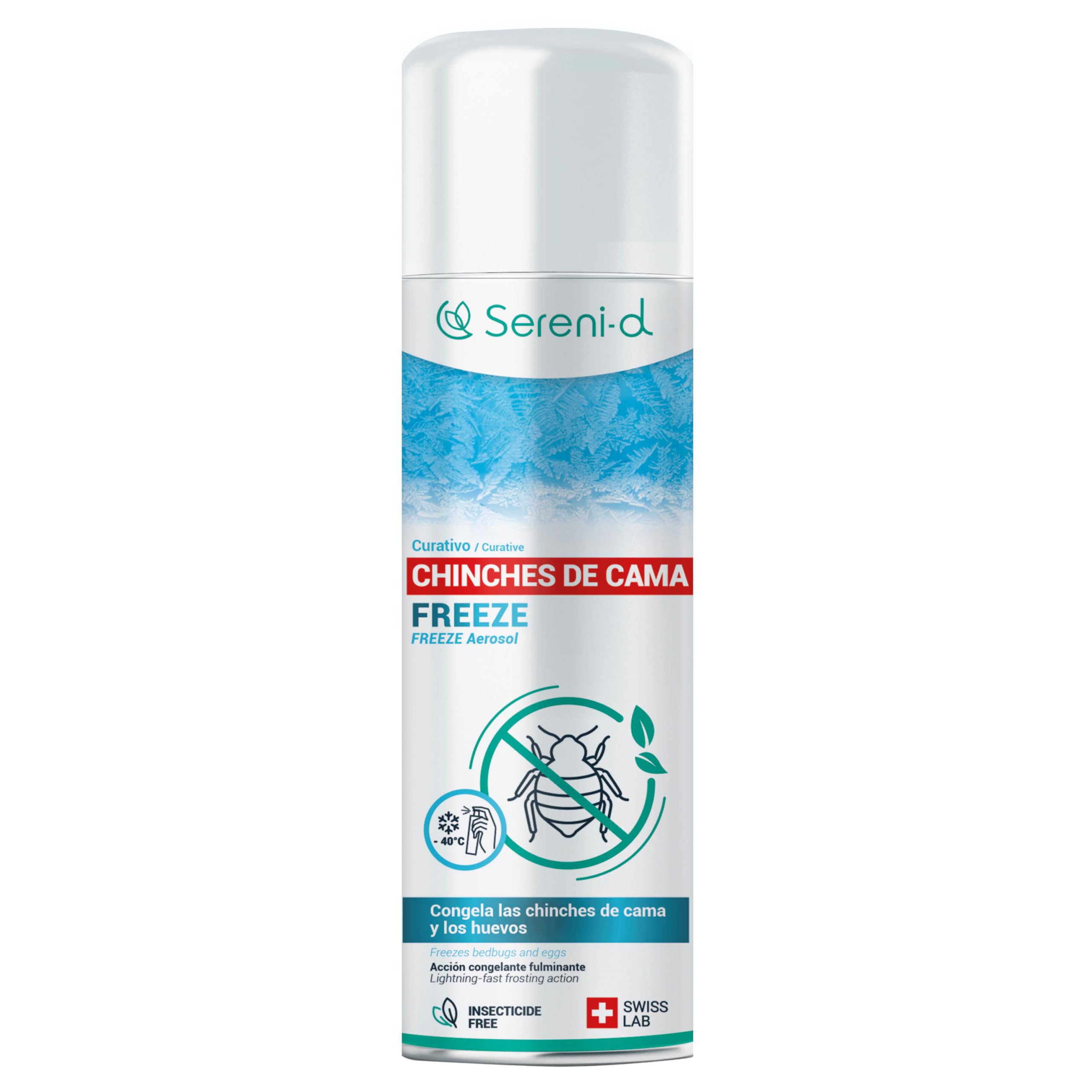 FREEZE CHINCHES DE CAMA – TRATAMIENTO NATURAL RÁPIDO – Acción FREEZE contra chinches (huevos, larvas y adultos) sin biocidas – Acción INMEDIATA y EFICAZ – Swiss Lab
