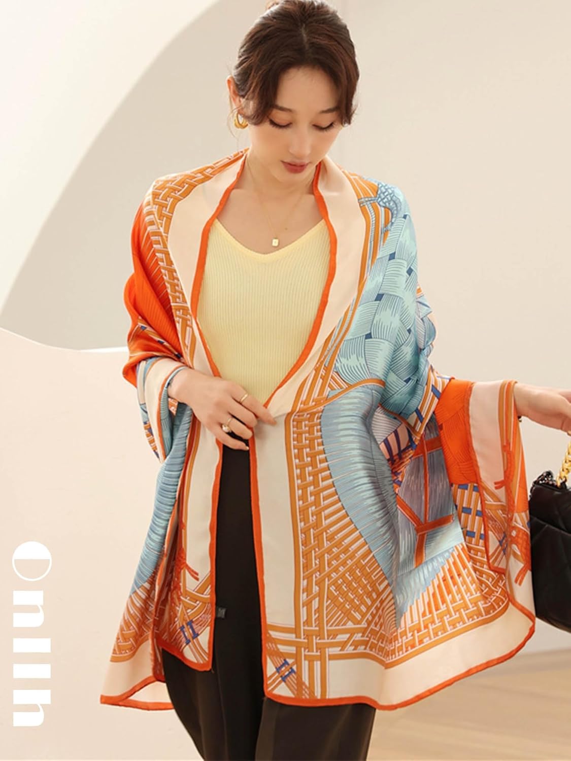 Large Shawl Scarf For Women Lightweight Wraps Silky Headscarf Long Sunscreen Scarfs - Image 2