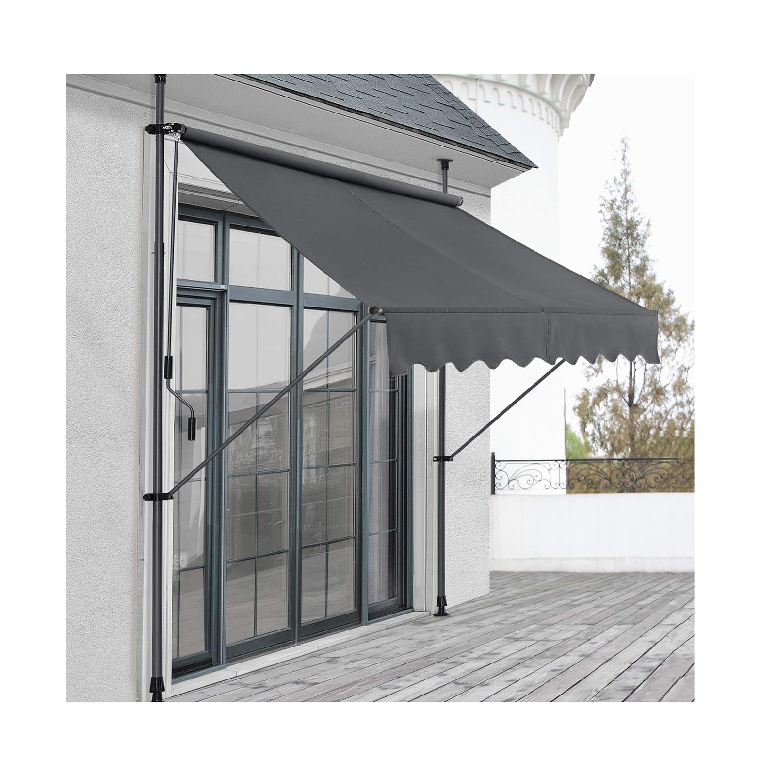 Store de terrasse de qualité commerciale rétractable manuel de 2,5m