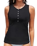 Tankini Tops for Women High Neck Swim Top Tummy Control Bathing Suit Top Modest Swim Tank Top No Bottom