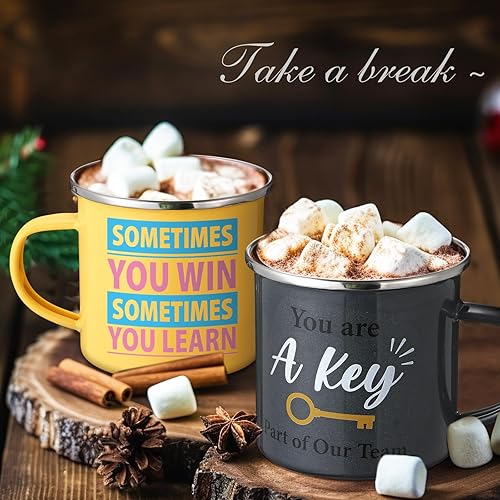 Miniatura 5 de 48 tazas de regalo de agradecimiento a granel, regalos de equipo de Navidad, taza de café inspiradora de 12 onzas, taza de café motivacional con asa