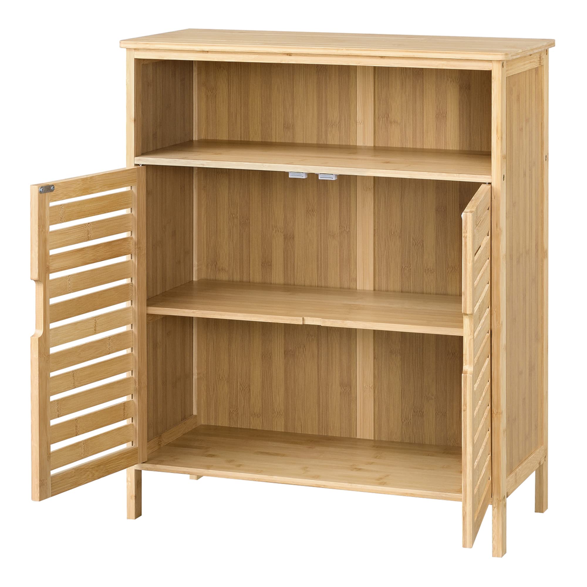 [en.casa] Mueble Baño Eslöv 3 Compartimentos bambú 81x66x31cm Natural