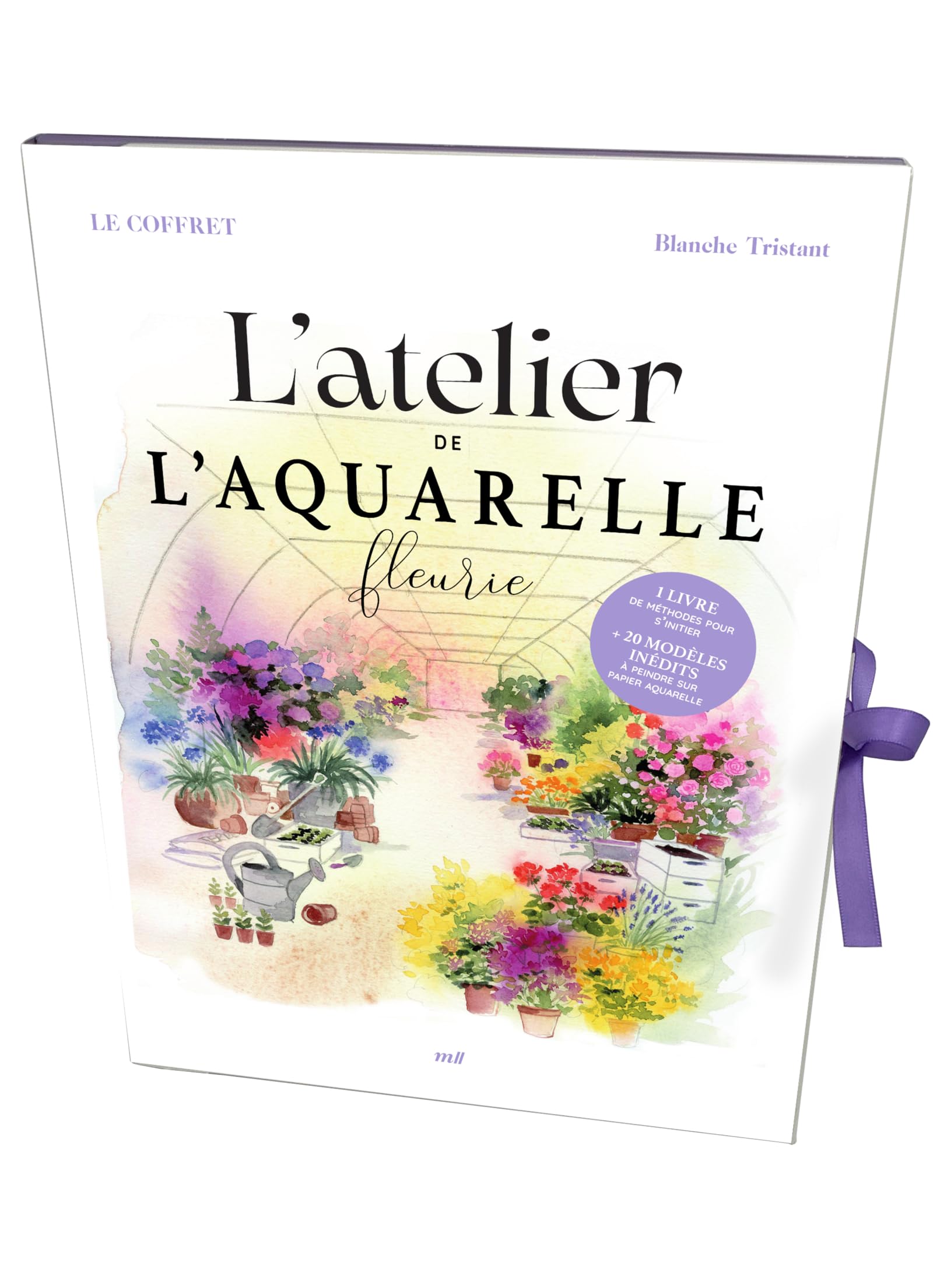 Coffret - L’atelier de l’aquarelle fleurie (1 livre et des feuilles papier aquarelle): 1 livre de méthodes pour s’initier + 20 modèles inédits à peindre