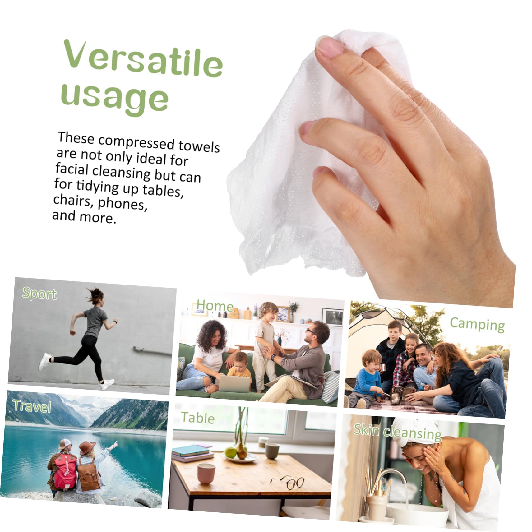 FRCOLOR 400 Uds Toalla Comprimida Toalla De Viaje s De Cara Comprimidas Tabletas De s De Limpieza Facial Portátiles Pañuelos De Monedas Paño De Viaje Tabletas De