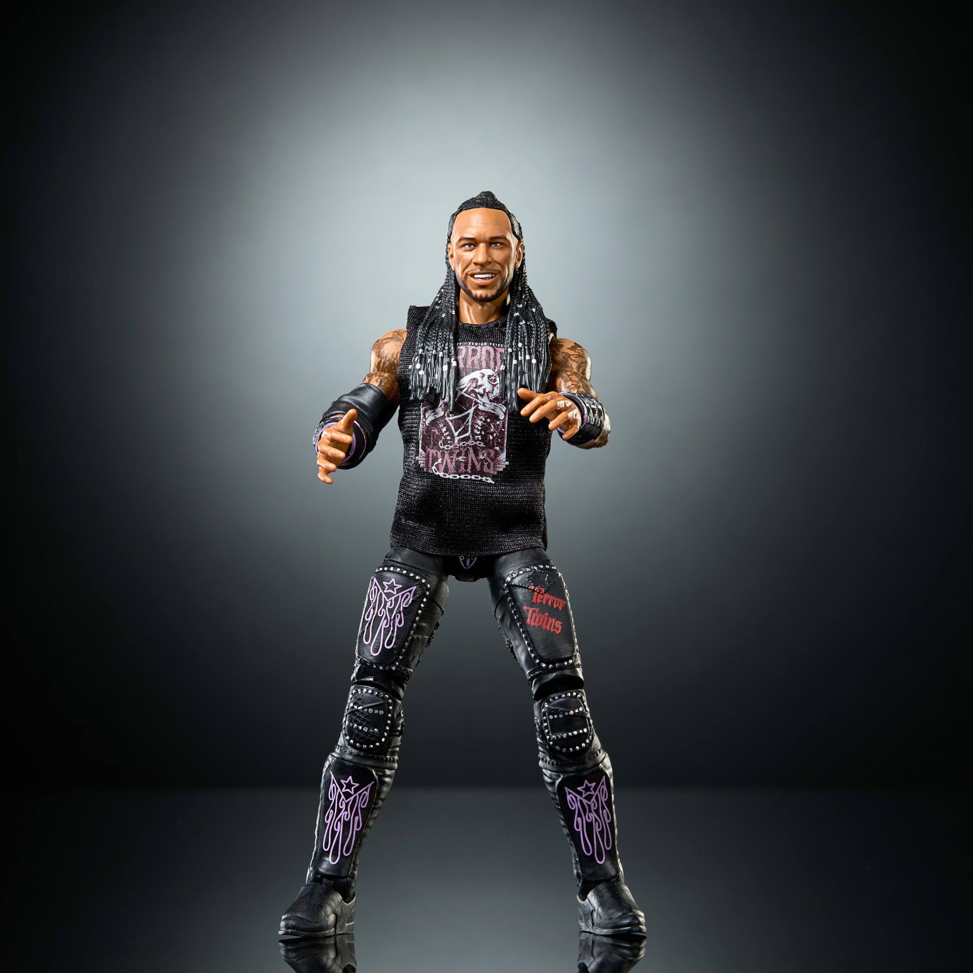 Mattel WWE Elite Collection Damian Priest Figurka i akcesoria Zestaw, Seria #122, figurka (ok. 15 cm w skali) do kolekcjonowania, 25 punktów ruchu i wymienne dłonie, zabawka dla dzieci 8+, JHT53