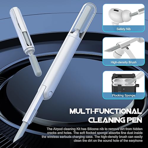 Miniatura 6 de Funda de silicona compatible con Apple Airpods 234Pro 2Pro 3 divertida salsa de chocolate antipérdida con gancho y kit de limpieza compatible con