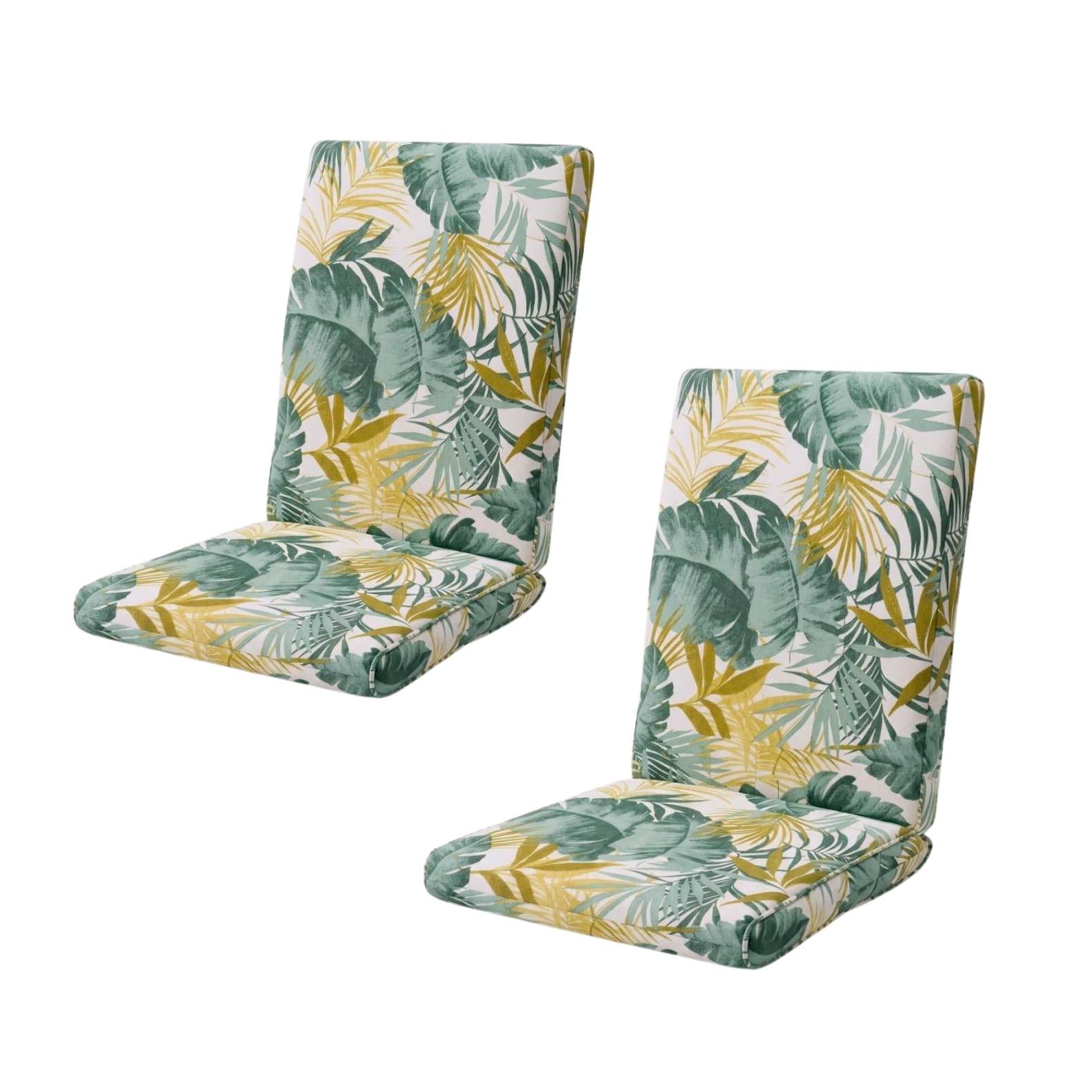 PIND Cojín para Tumbona Exterior 120x50x3,5cm - para Hamaca y Tumbonas de Resina o Madera, Funda Lavable y Antideslizante, Ideal para Jardín, Balcón y Playa, Máximo Confort Relax (2, Hojas 2)