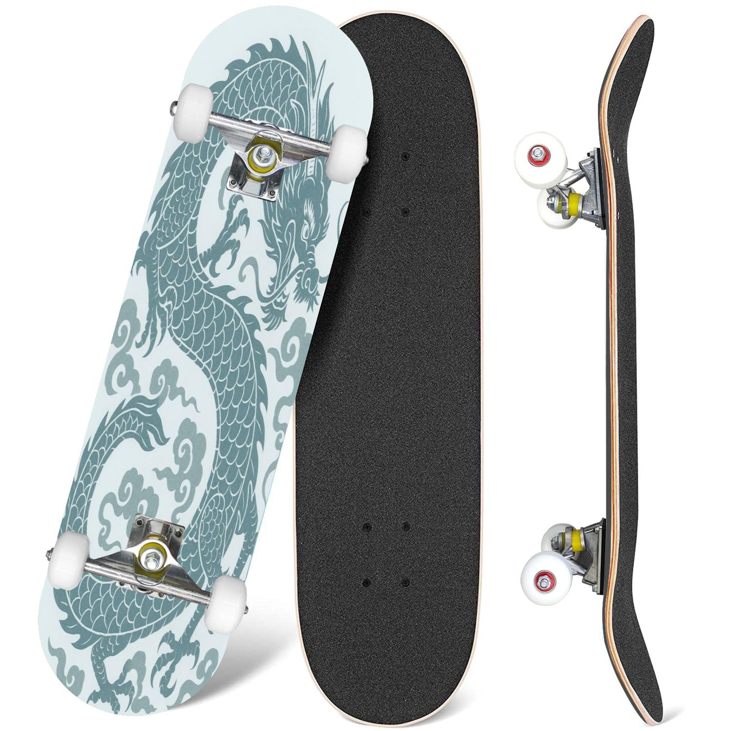 Skateboards Ancient Chinese Dragon 7 Layer Maple Wood Deck 31