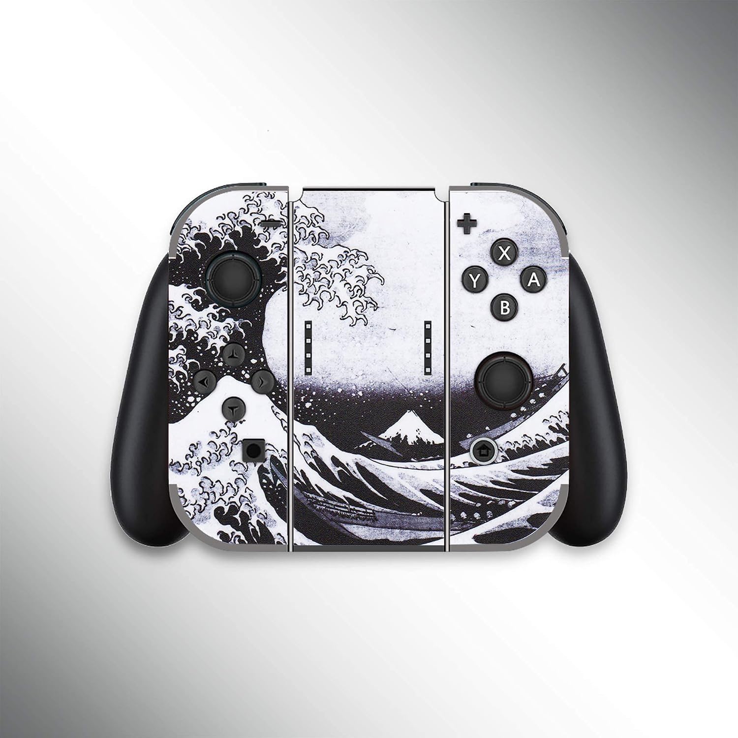 BelugaDesign Wave Switch Skin | Cool Sticker Wrap Vinyl Decal | Painting Japanese Water Ocean Cute | Compatible with Nintendo Switch (Switch Standard, Gray) image 4