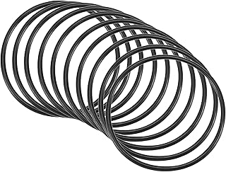 QUARKZMAN 55mm x 50mm x 2,5mm Nitrilo Goma Juntas Tóricas x 10uds Redondo Junta Arandela para Grifo Plomería Reparación Sellado Conexión [Negro]