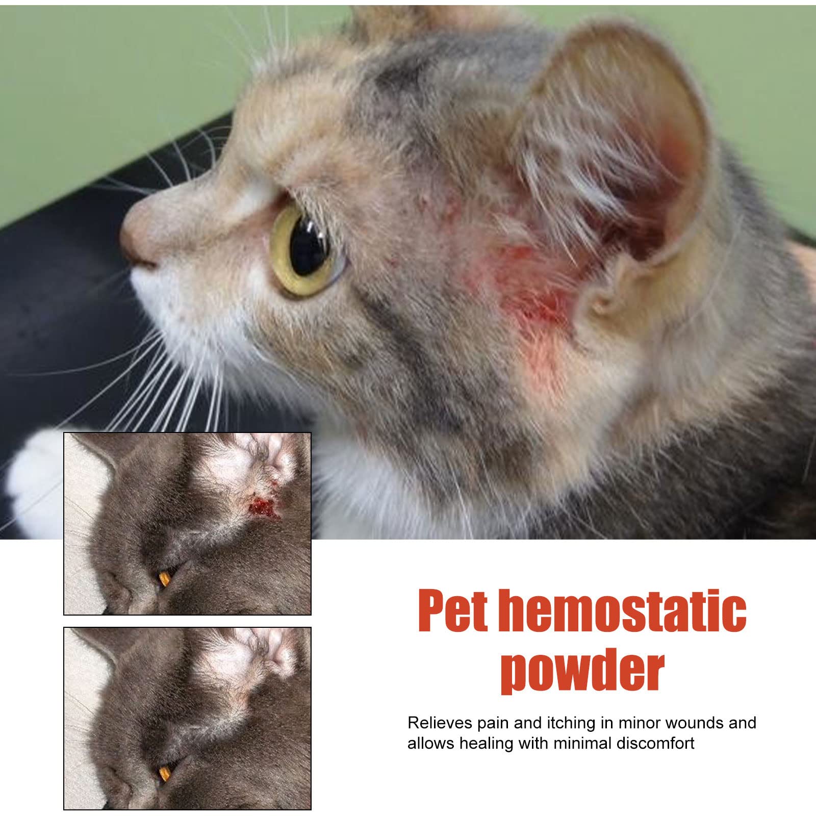 Blutstopfenpuder, sicher für Hunde und Katzen, Blutstopper, Welpenhaus, Berufsbedarf, traumatisches Pulver, 50 ml