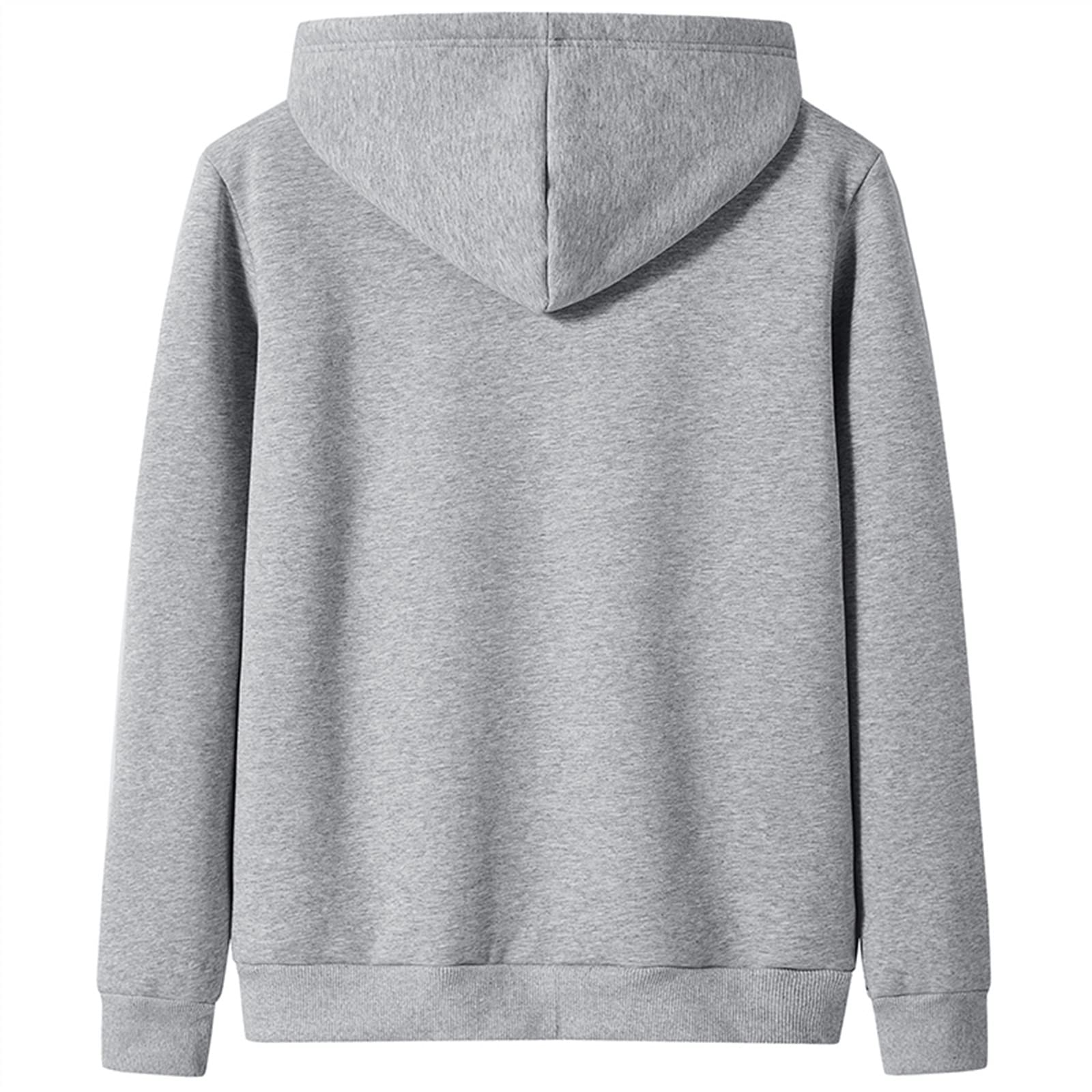 bluza z kapturem Odzież męska Zimowa gruba ciepła bluza z kapturem Męska bluza z polaru Szczotkowana bluza z kapturem i zapinana na zamek Termiczna bluza z kapturem bluza(A127,68-75 kg 2XL)